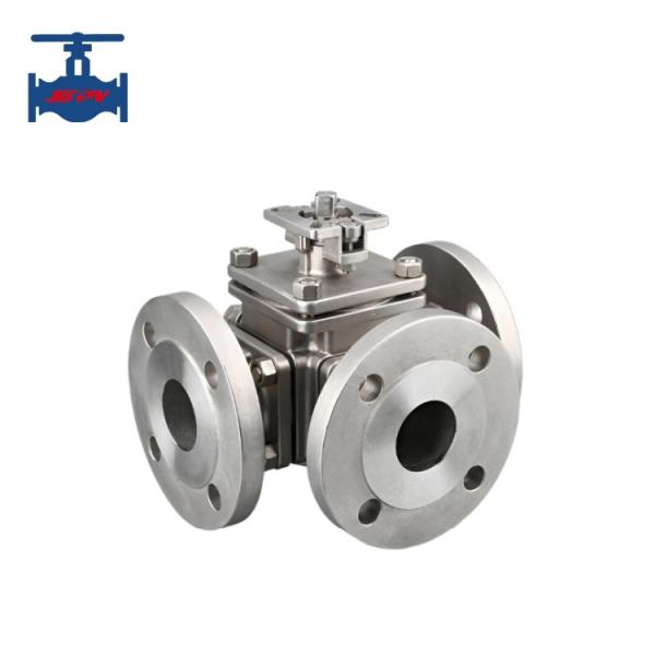 Buy T Type / L Type Three Way Ball Valve Manual Operation at wholesale prices