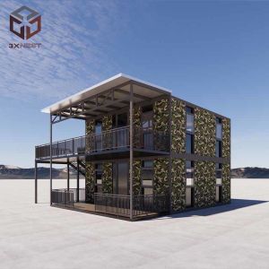 Quality 2 Bedroom Folding Collapsible Modular Homes Steel Structure Prefab Container for sale