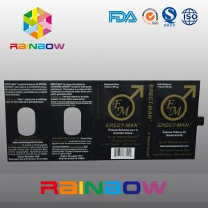 China Effect 100% ERECT-MEN Sex Pill Packaging Paper Box With Card Customized Design on sale
