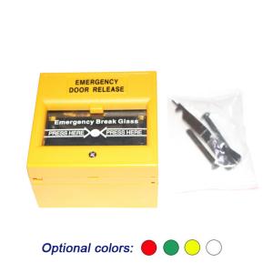 Glass break exit button Emergency Exit Button Fireproof Break Glass Release Button Rfid Switch Push Exit,min:1pcs