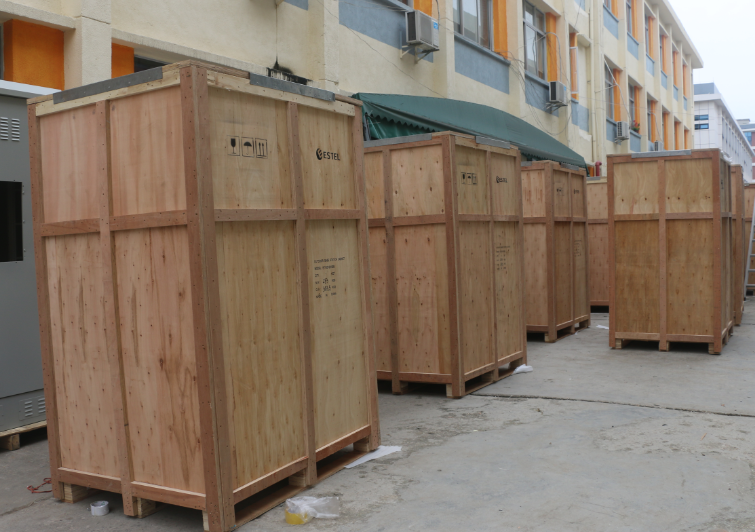 DC48V 300W Outdoor Cabinet Air Conditioner Variable Frequency Grey Color Low Noise