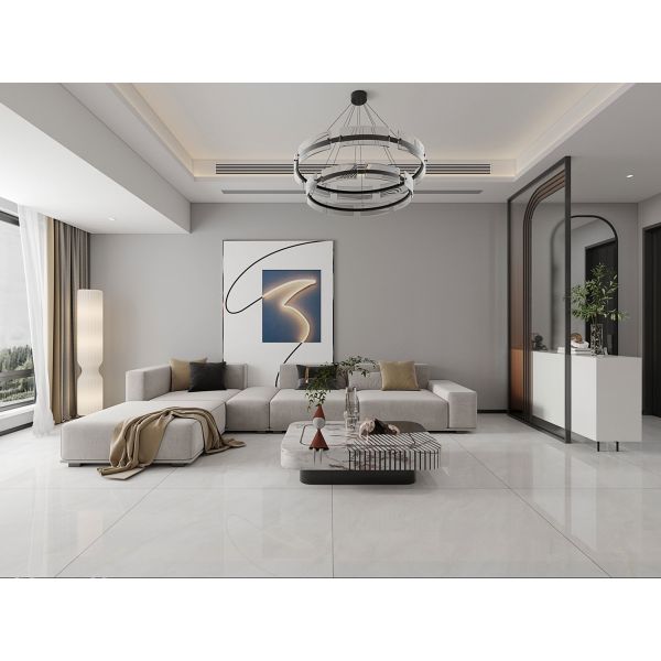 1200x1200mm Polished Sintered Stone Slab Light Gray AAA Grade