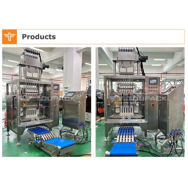 Automatic Multi Lane Powder Stick Pack Machine 2-16 Lanes 55bpm