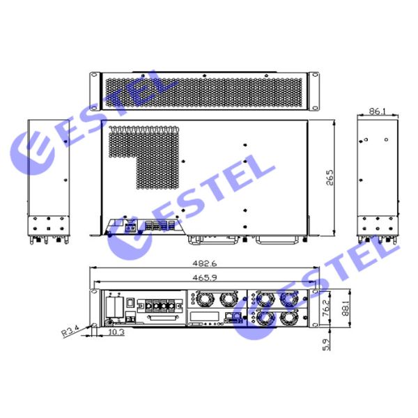 High Performance Telecom Rectifier System , Embedded Power System 90~280Vac 128~396Vdc
