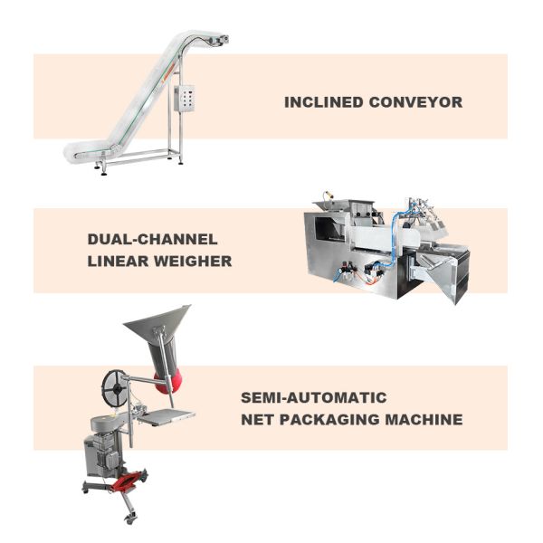 Semi Automatic Net Packaging Machine Green Lemon Fruit Vegetable Mesh Bag Package Equipment