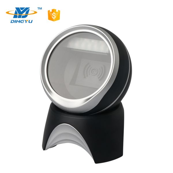 Made in China Stationary Black 2D Desktop Supermarket High Speed Barcode Scanner