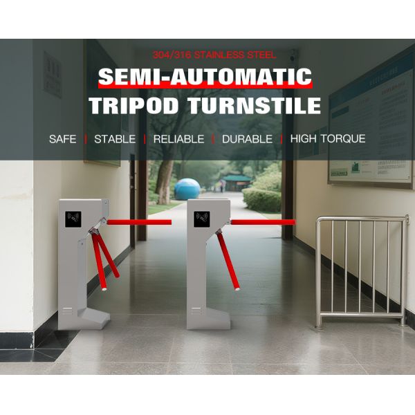 RS485 Communication Interface Automatic Tripod Turnstile Gate three arm