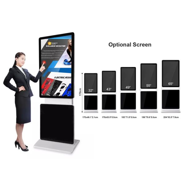 Stand alone 49'' Interactive Touch Screen lcd Digital Kiosk Andriod 6ms Response Time