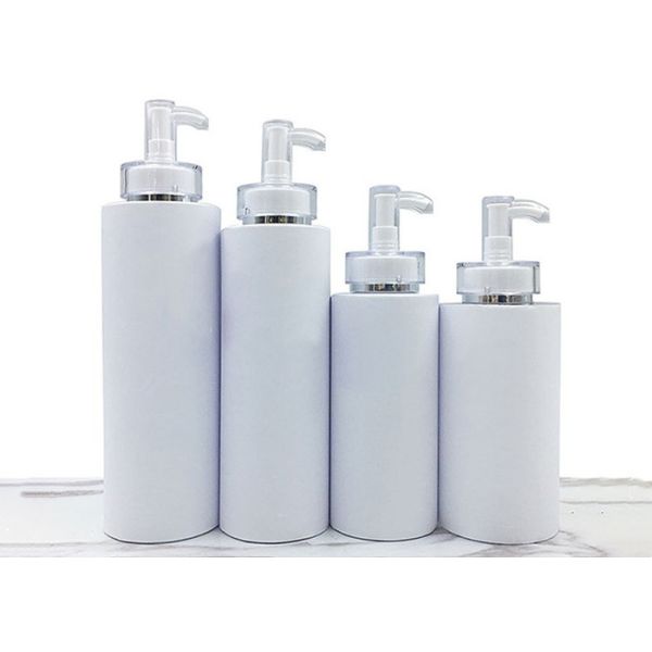 100ml 150ml 200ml 250ml 300ml 350ml 400ml 500ml White Pump Bottle with Gold Silver Line Cap