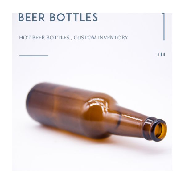 Luxury Empty Clear Amber Or Brown Glass Storage Bottles 330ml For Beverage Beer