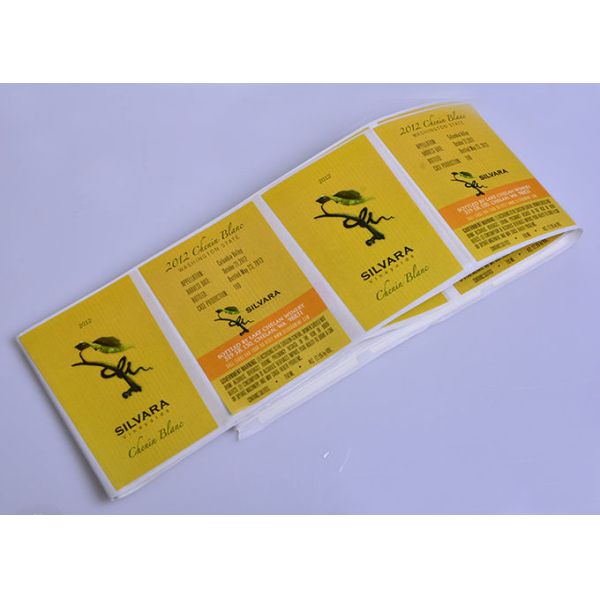 Spot UV 3d logo full color printing labels roll for wine bottle packaging customized