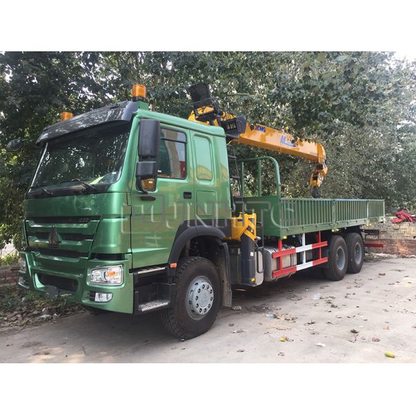 10 Wheels 371hp 10 Ton Straight Arm Crane Truck Sinotruk HOWO 6x4