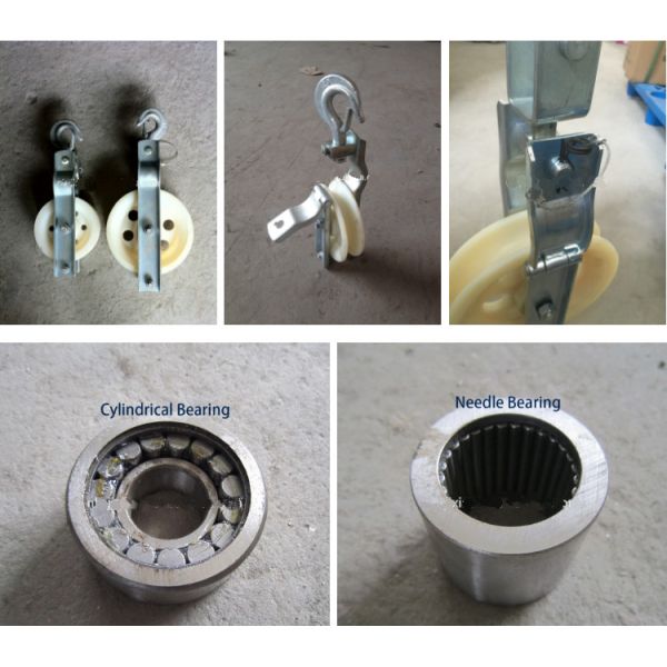Nylon Sheave Stringing Pulley Block Transmission Line Stringing Tools With 10KN Load Capacity for 95-120mm2 Conductor