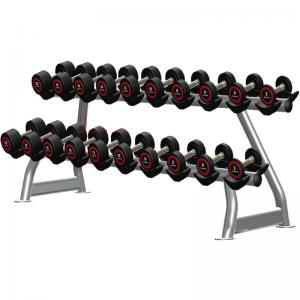 Quality Commercial Weight Lifting Dumbbell 3 Tier Vertical Bar Rack Custom Logo for sale