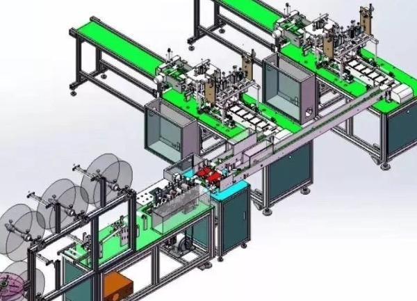 Buy Full Automatic Disposable Mask Making Machine Stable Control Adjustable Speed at wholesale prices
