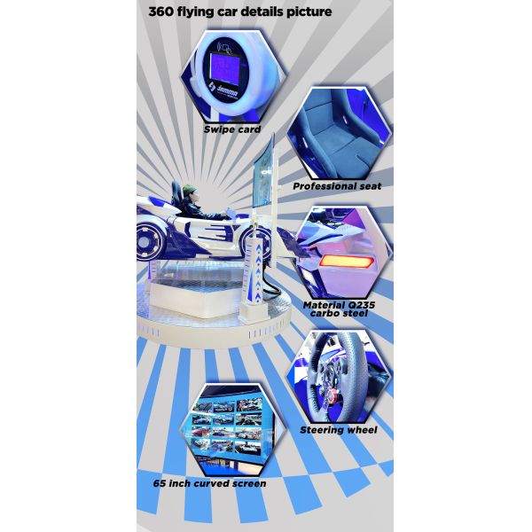 360 Rotation Racing Car Driving Simulator With Three Electronic Cylinder