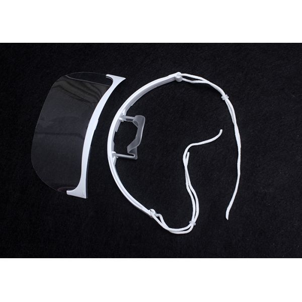 2 Pcs Oilproof Clear Kitchen Mouth Shield restaurant With Adjustable Elastic Strap