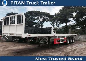Quality 20 Foot 40 Foot 5th wheel flatbed container delivery trailer , shipping container trailers for sale