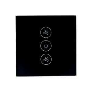Quality Glomarket Eu Standard Wifi Smart Ceiling Fan Switch With Touch Panel Interruptor App Remote Control Switch for sale