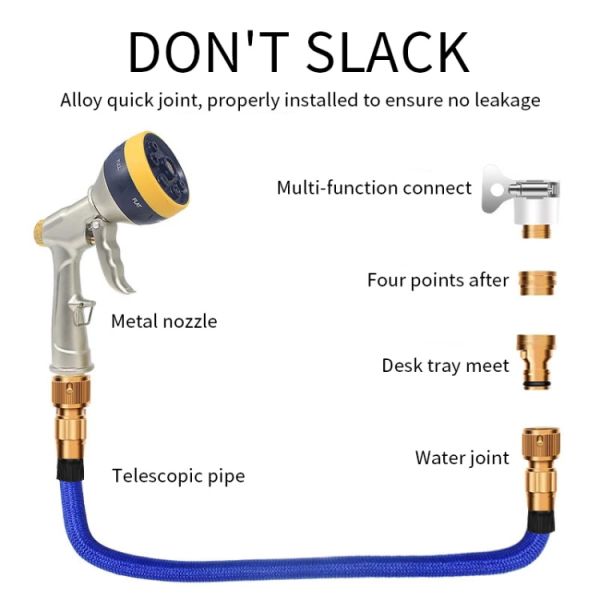 7 Patterns Extended Plastic Garden Water Guns Water Hose Nozzle