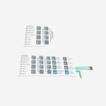 DC 12V LED Membrane Switch Keypad IP67 With Wire Wireless Interface Type
