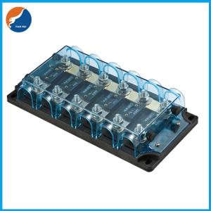 BANL-B6 In-Line 6 Way Position Circuit Fuse Holder Clear Plastic Case Power Distribution Car Automotive ANL Fuse Blocks