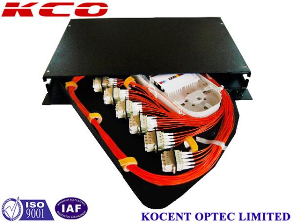 Buy ODF Distribution Fiber Optic Termination Box OM4 OM5 1U 24 Port Rotating Splice Rackmount Patch Panel at wholesale prices