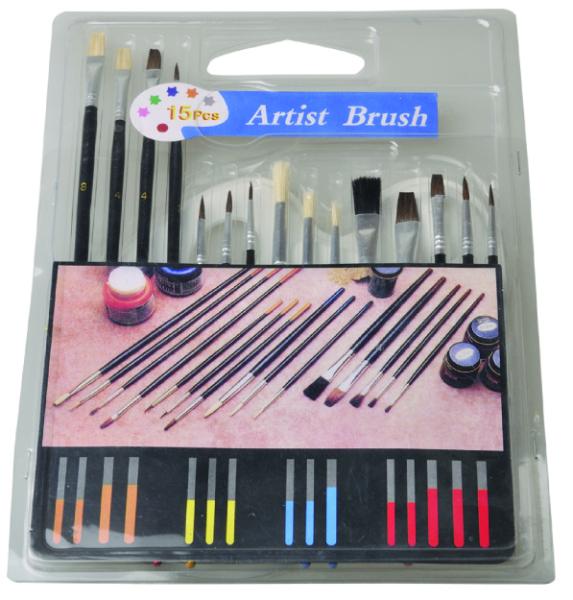 Buy Slim Long Handled Paint Brushes , Personalised Paint Brush Set T With Plastic Palette at wholesale prices