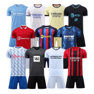 Quality Washable Practical Striped Soccer Jerseys , Anti Pilling Youth Soccer Apparel for sale