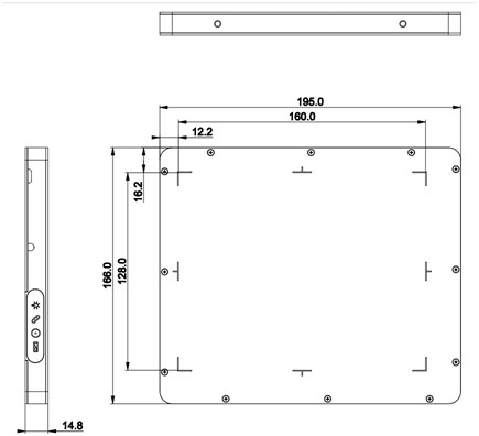 1613HSA-BG Flat Panel Detector Based On Amorphous Silicon Sensors Lightweight High Energy Detection15MV