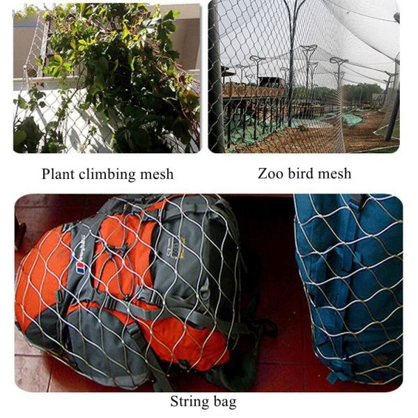 Factory Production Stainless Steel Cable Net Woven Rope Wire Aviary Zoo Mesh