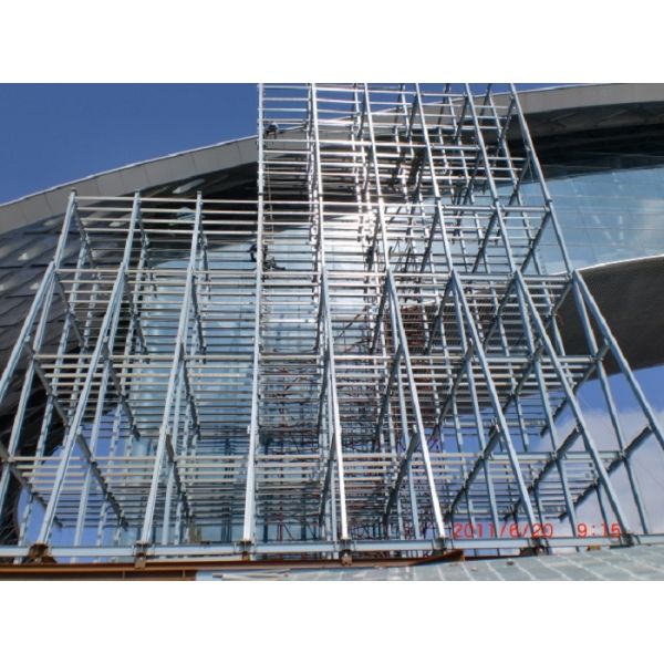 Q345B-Big Span Prefabricated H Type Metal Frame Structure For Gymnasium Project