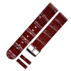 China Polished Wide Genuine Leather Watch Bands , 22mm Mens Leather Strap on sale