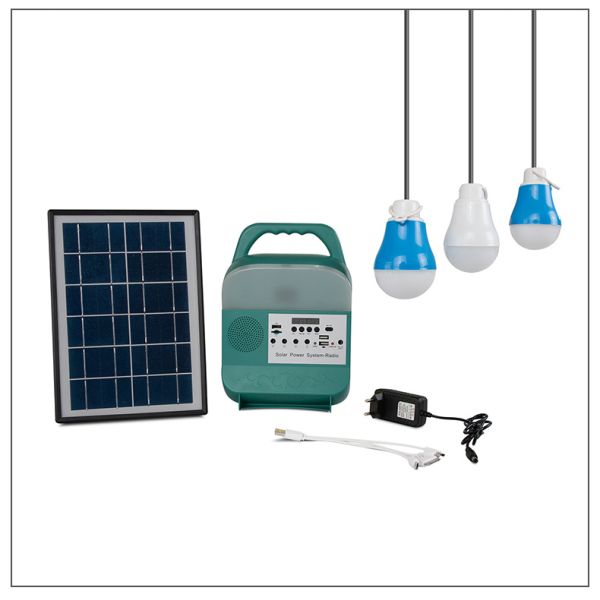 5W Solar Rechargeable Light with Radio, Bluetooth Speaker & USB for Home & Campers