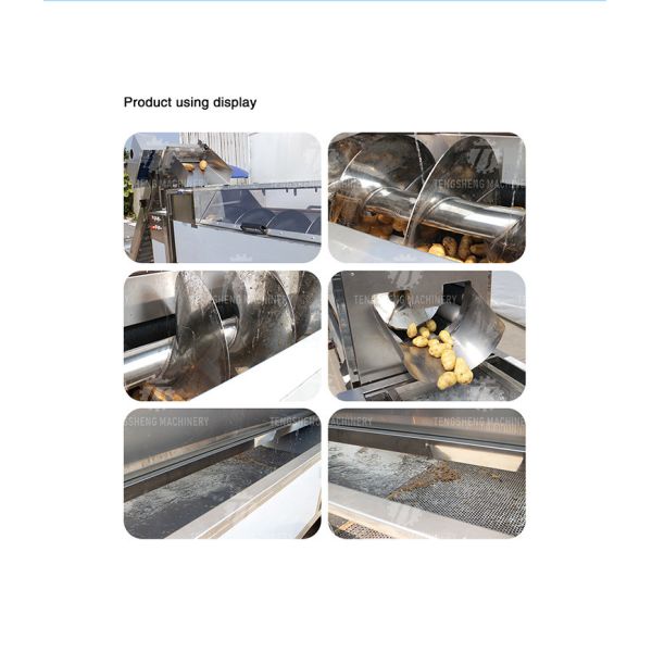 580KG Add large melon and fruit cleaning peeling machine large yield potato peeling machine taro peeling machine