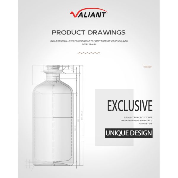 750ml Brandy or Whisky Glass Bottle Packaging with Unique Design and Acid Etch Surface