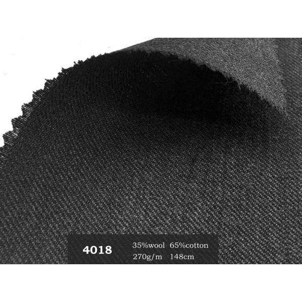 Italian Merino Polyester Cashmere Tweed Wool Fabric 260-420gsm For Suiting