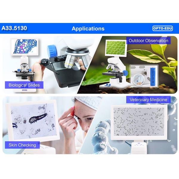 OPTO-EDU A33.5130 7" LCD Digital Microscope 55x-550x Magnification 8.0M CMOS