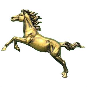 Quality Outdoor Decorative Metal Sculpture Life Size Bronze Horse Matte Finish for sale