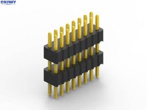Quality Universal 1.27 Pitch Pin Header , Square 40 Pin Header Connector 500 V Withstand Voltage for sale