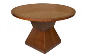 Quality Round Wooden Dining Room Tables MDF Board For Restaurant , Modern Style for sale