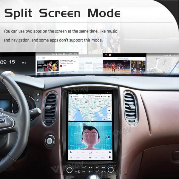 For 2010-2017 Infinit QX50 EX25 13.6 Inch Touch Screen Car radio Navigation GPS Multimedia DVD Player Wireless Carplay