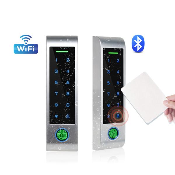 Buy WIFI Tuya Smart Security Door Lock Biometric Fingerprint Access Control Reader with Metal Keypad IP66 Waterproof at wholesale prices