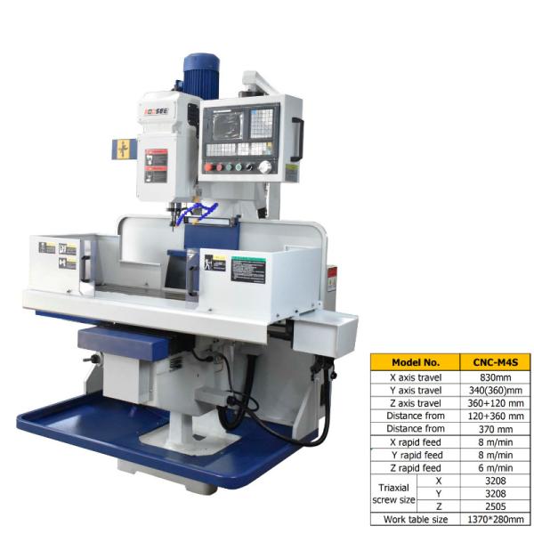 Buy CNC-M4S Vertical CNC VMC Three Axis Milling Machine 1370*280mm Work Table at wholesale prices