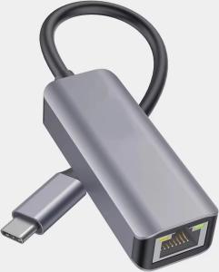 Quality Customized Logo Usb C Ethernet Adapter Type-C To RJ45 Converter High Speed for sale