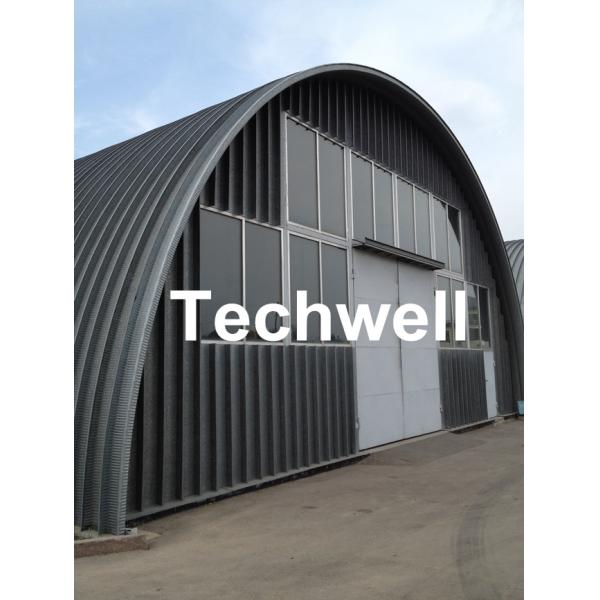 Galvanized Steel Large Span Roll Forming Machine For Arched Roof Panel , K Span Forming Machine