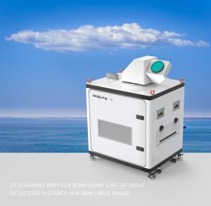 3d Scanning Doppler Wind Speed Lidar Line Of Sight Detection Distance 4km-8km Large Range