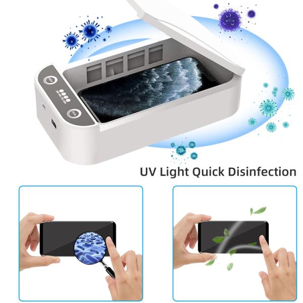 Portable Light UV Sterilization Box Smartphone Wireless Charging 218mm*122mm*53mm
