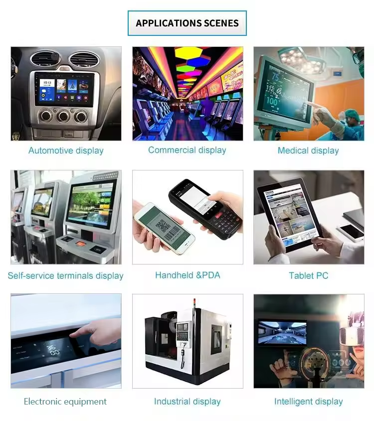 New Compatible 640*480 Resolution IPS TN LCD Screen 6.4 T-51382D064-FW-P-AA Panel with RGB Interface