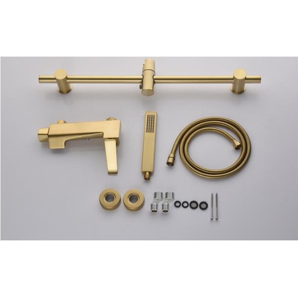 Simple Golden Gray Hot Cold OEM Copper Bathtub Faucet